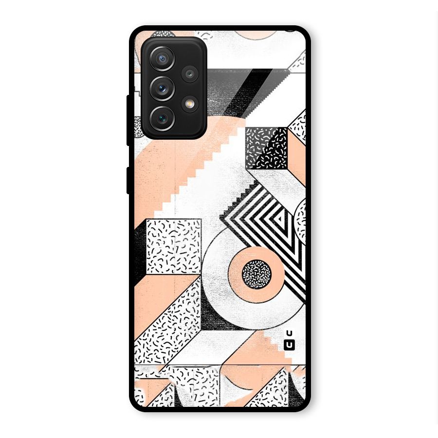 Orange Zig Zag Glass Back Case for Galaxy A72