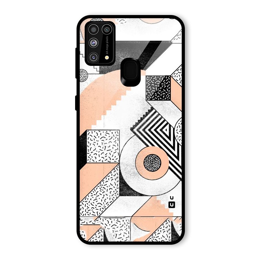 Orange Zig Zag Glass Back Case for Galaxy M31