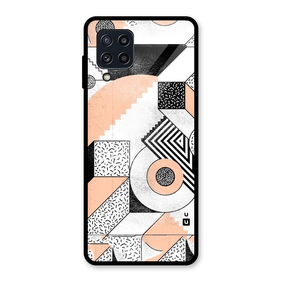 Orange Zig Zag Glass Back Case for Galaxy M32