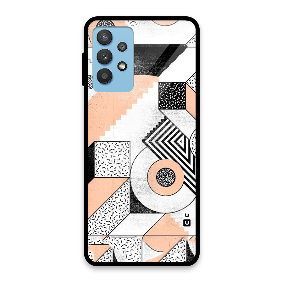 Orange Zig Zag Glass Back Case for Galaxy M32 5G