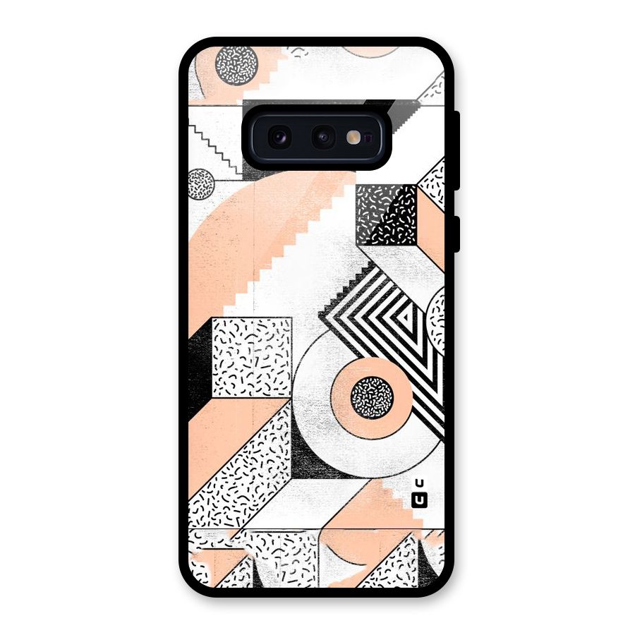Orange Zig Zag Glass Back Case for Galaxy S10e