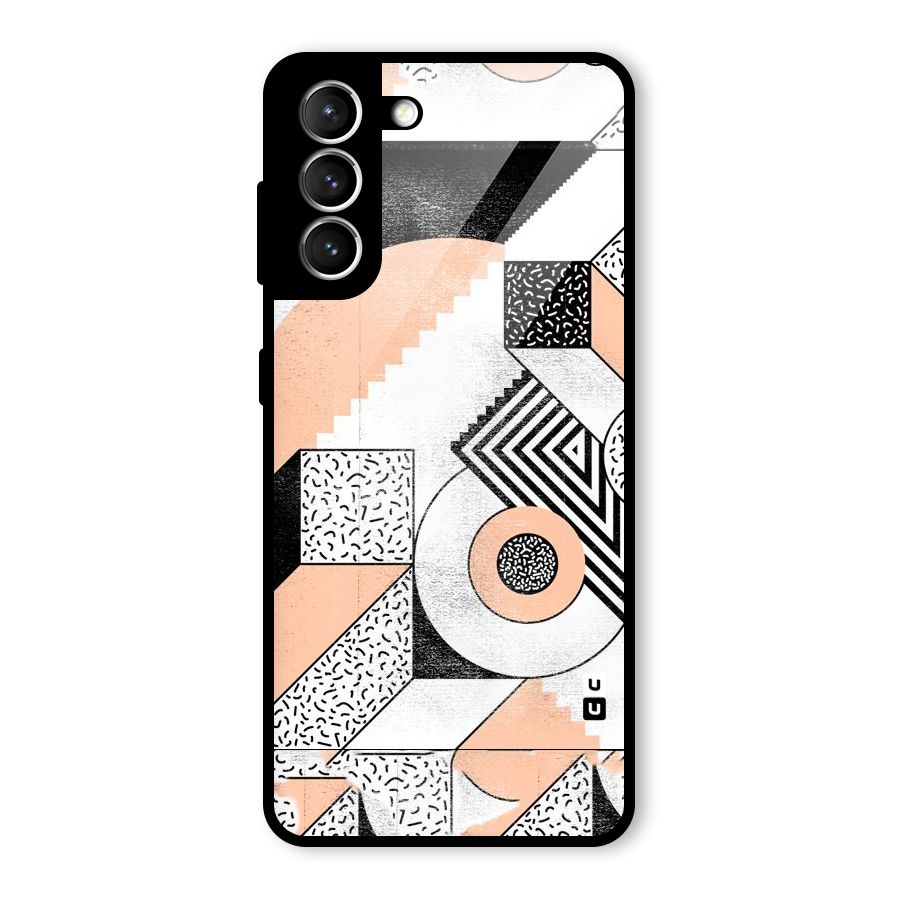 Orange Zig Zag Glass Back Case for Galaxy S21 5G