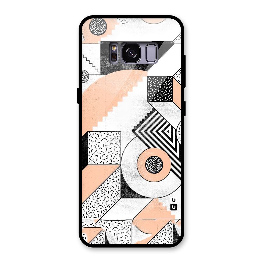 Orange Zig Zag Glass Back Case for Galaxy S8