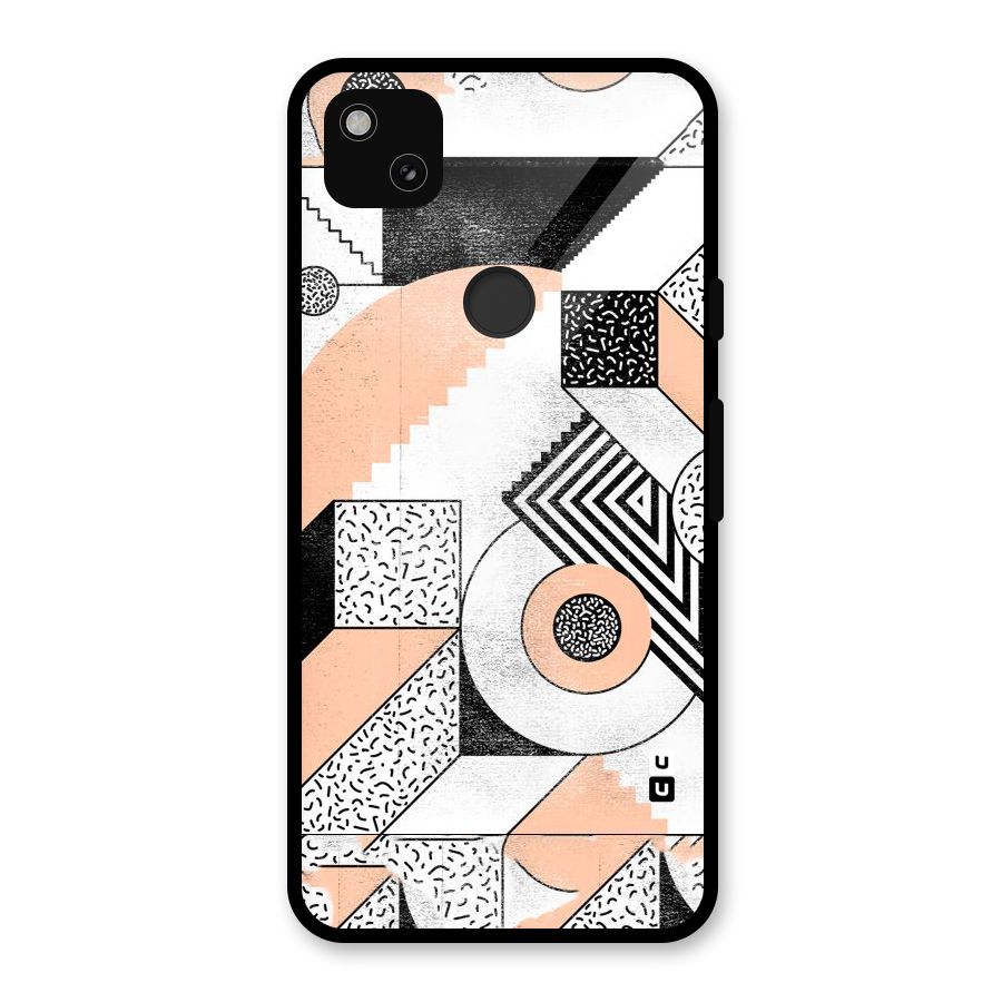 Orange Zig Zag Glass Back Case for Google Pixel 4a