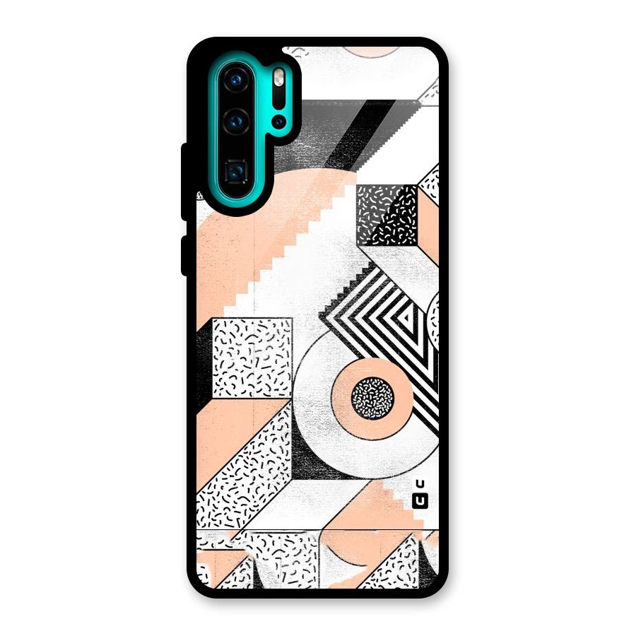 Orange Zig Zag Glass Back Case for Huawei P30 Pro
