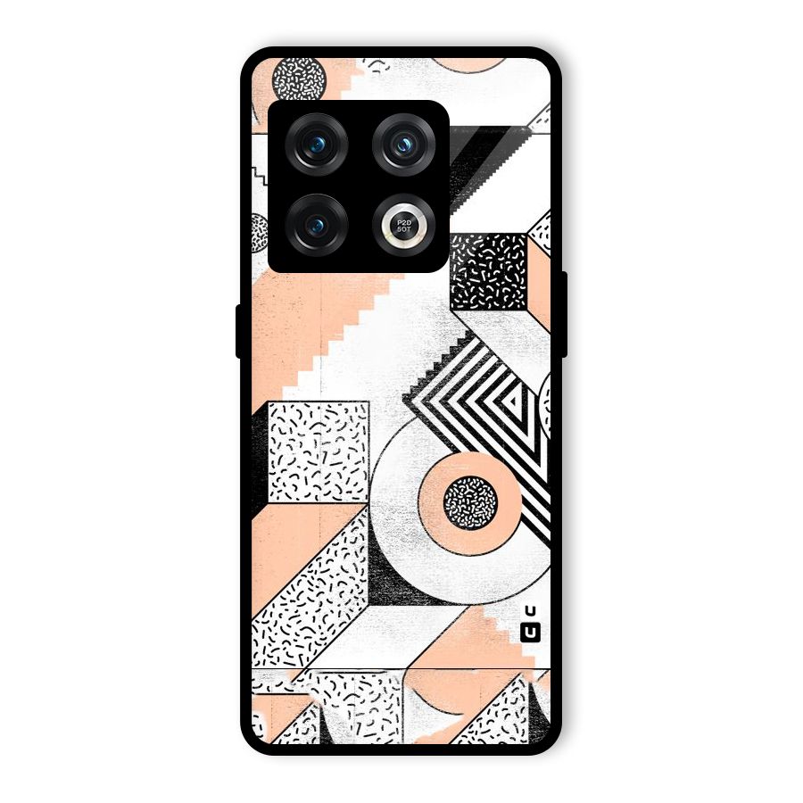 Orange Zig Zag Glass Back Case for OnePlus 10 Pro 5G
