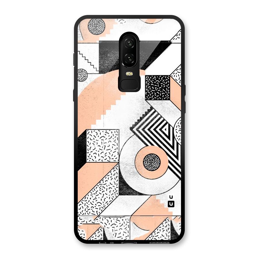 Orange Zig Zag Glass Back Case for OnePlus 6