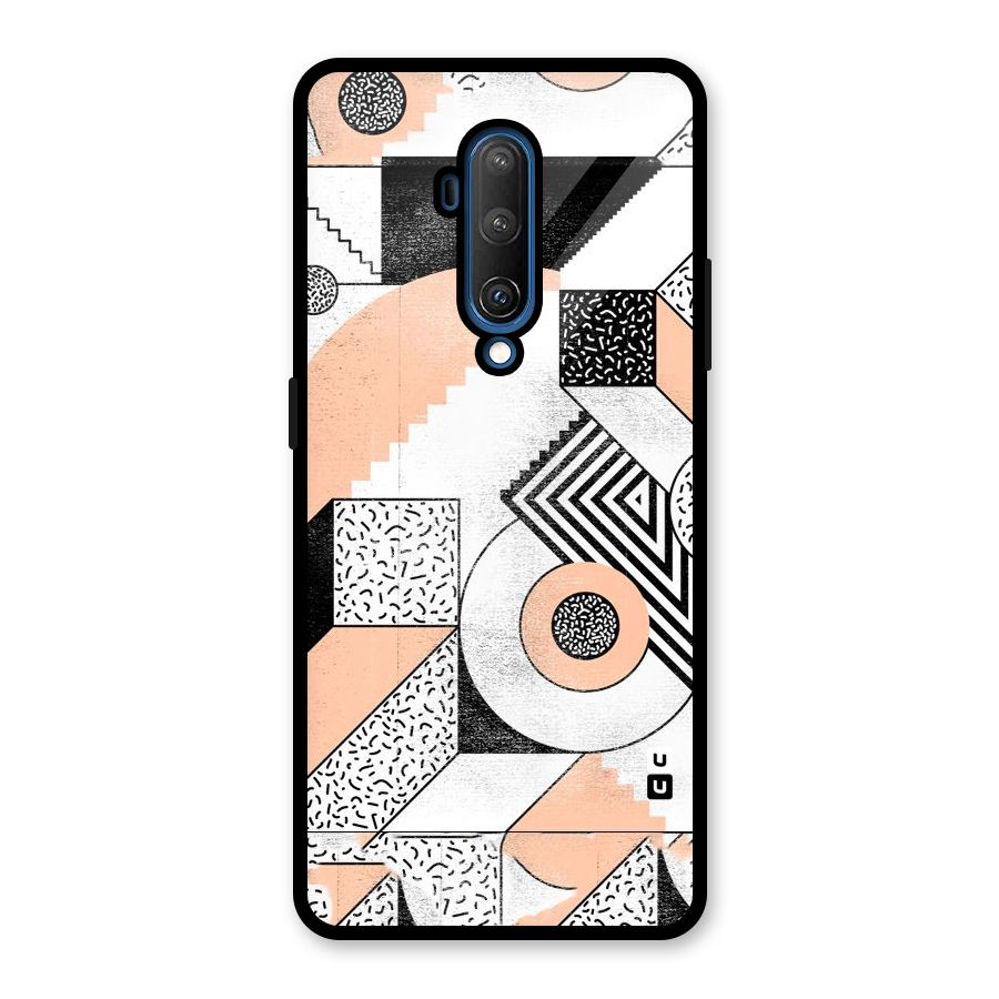 Orange Zig Zag Glass Back Case for OnePlus 7T Pro