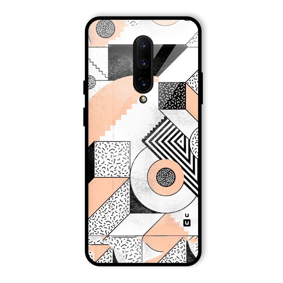 Orange Zig Zag Glass Back Case for OnePlus 7 Pro
