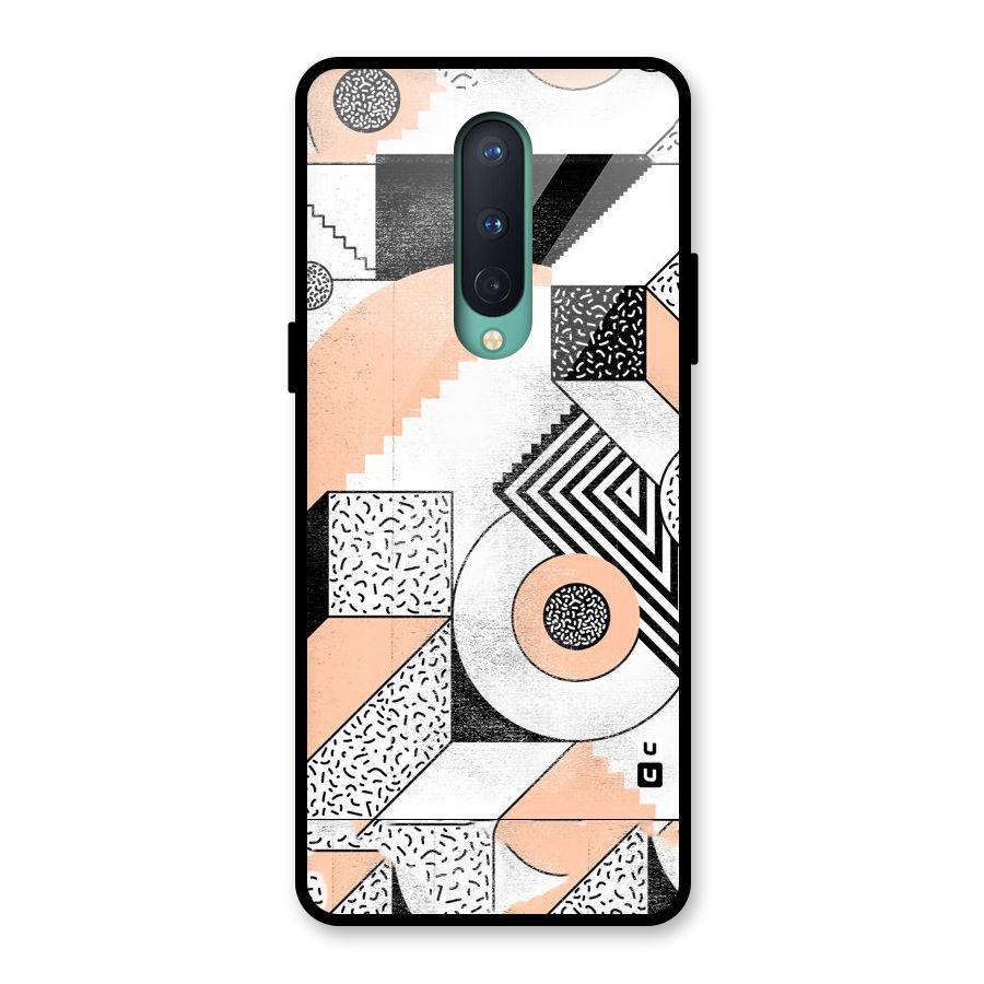 Orange Zig Zag Glass Back Case for OnePlus 8