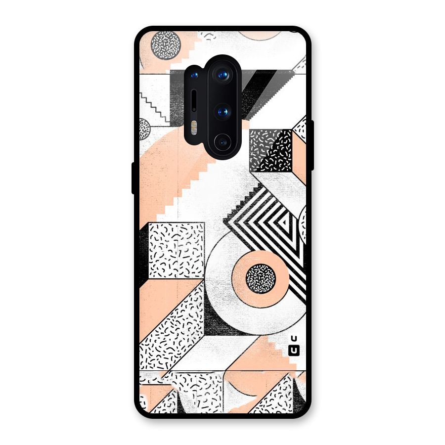 Orange Zig Zag Glass Back Case for OnePlus 8 Pro