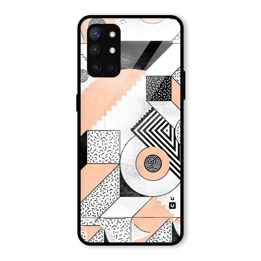 Orange Zig Zag Glass Back Case for OnePlus 9R