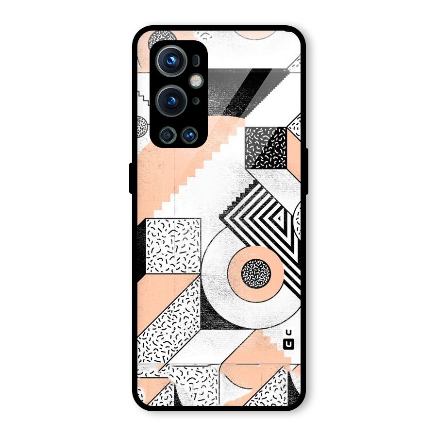 Orange Zig Zag Glass Back Case for OnePlus 9 Pro