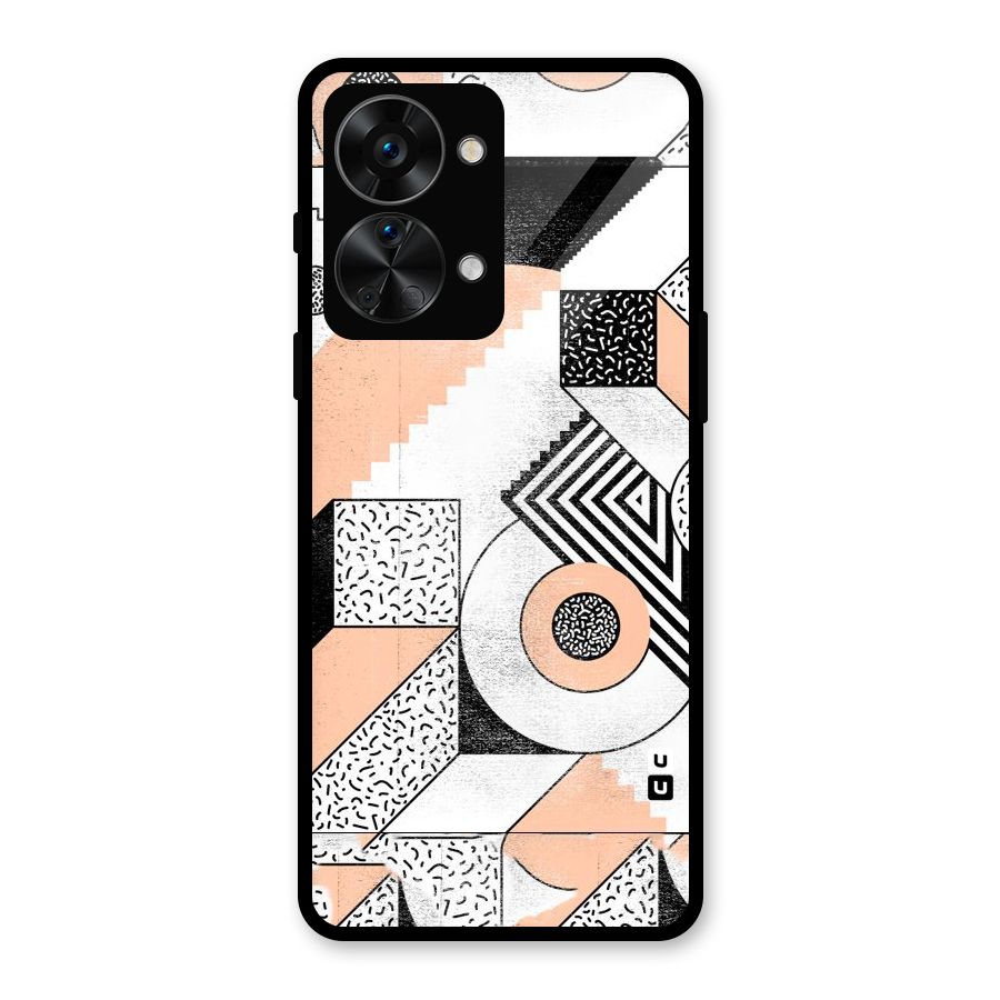 Orange Zig Zag Glass Back Case for OnePlus Nord 2T