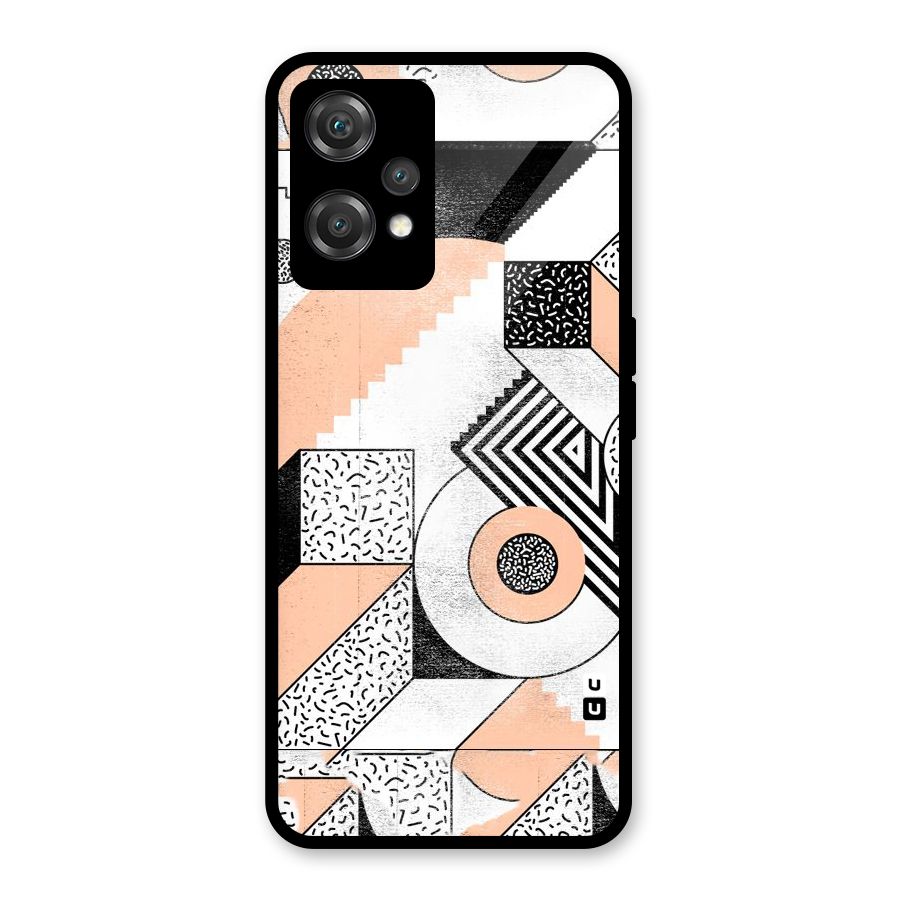 Orange Zig Zag Glass Back Case for OnePlus Nord CE 2 Lite 5G