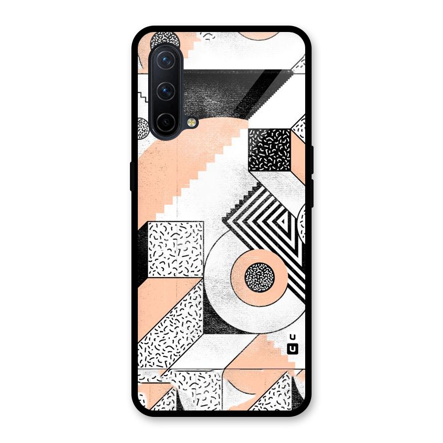 Orange Zig Zag Glass Back Case for OnePlus Nord CE 5G