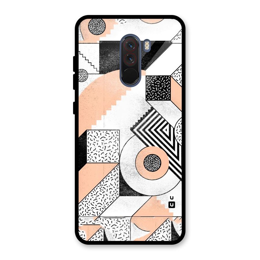 Orange Zig Zag Glass Back Case for Poco F1