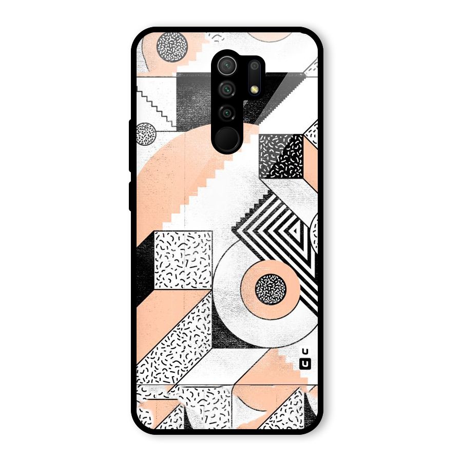 Orange Zig Zag Glass Back Case for Poco M2
