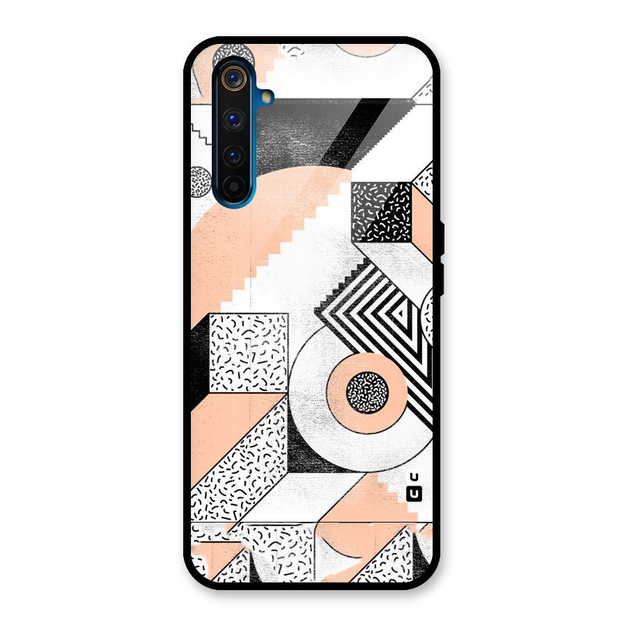 Orange Zig Zag Glass Back Case for Realme 6 Pro