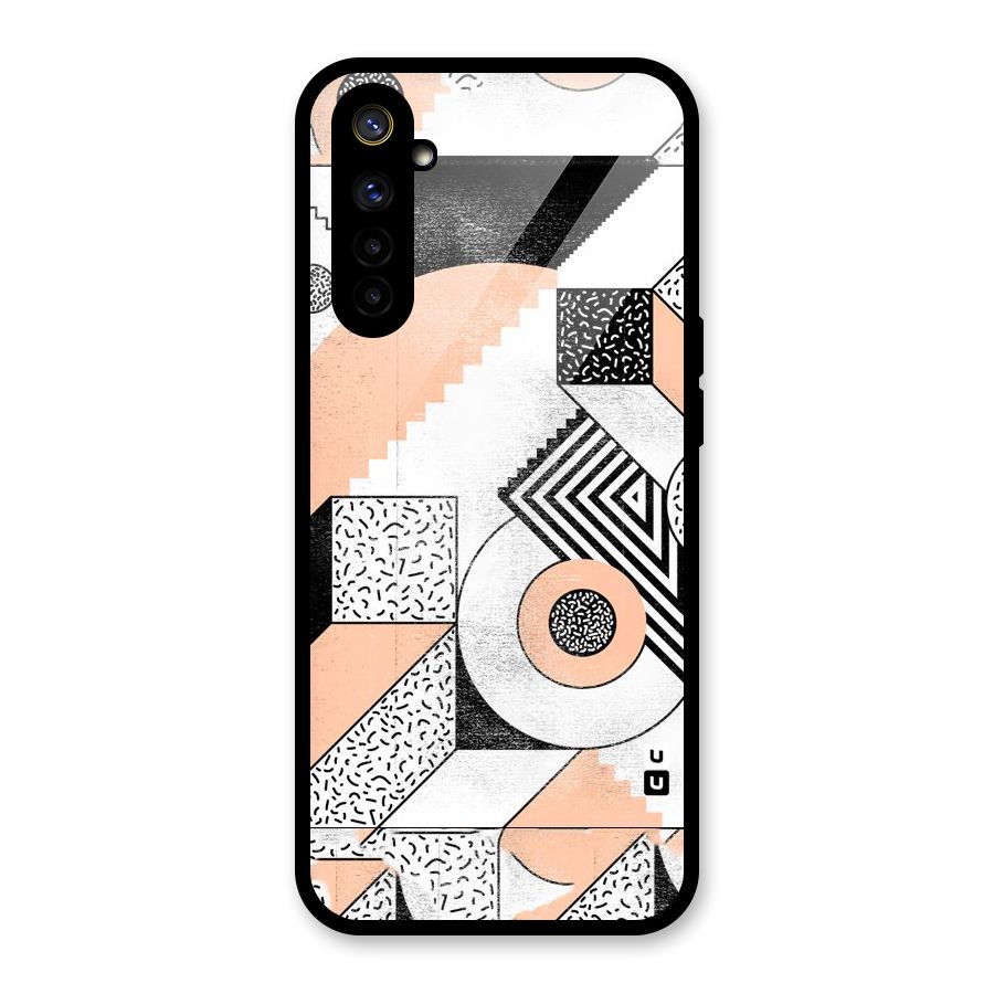 Orange Zig Zag Glass Back Case for Realme 6i