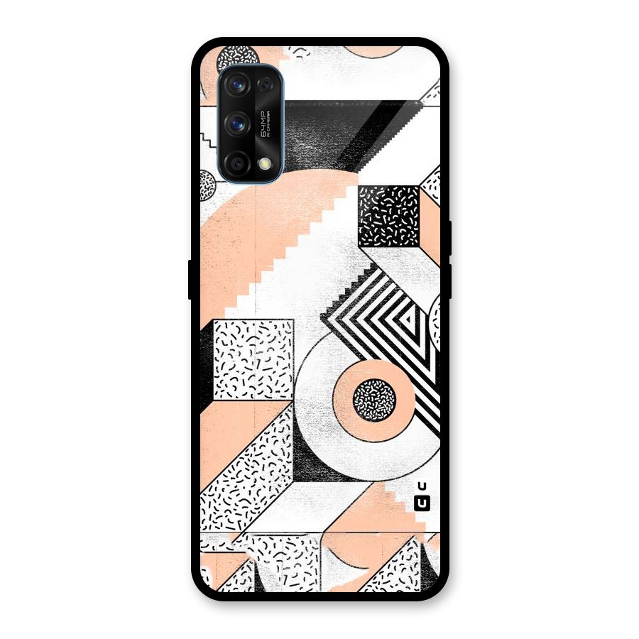 Orange Zig Zag Glass Back Case for Realme 7 Pro