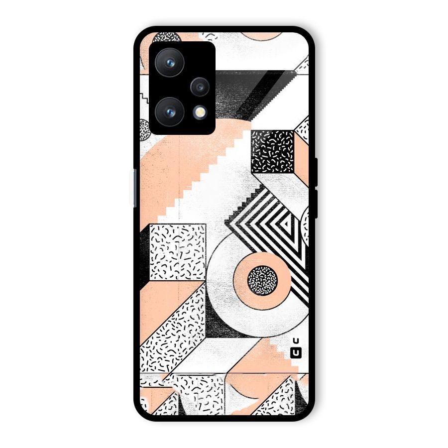 Orange Zig Zag Glass Back Case for Realme 9 Pro 5G