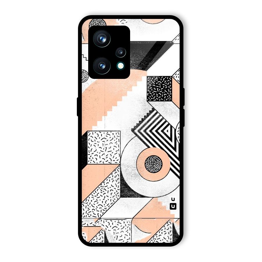 Orange Zig Zag Glass Back Case for Realme 9 Pro Plus 5G