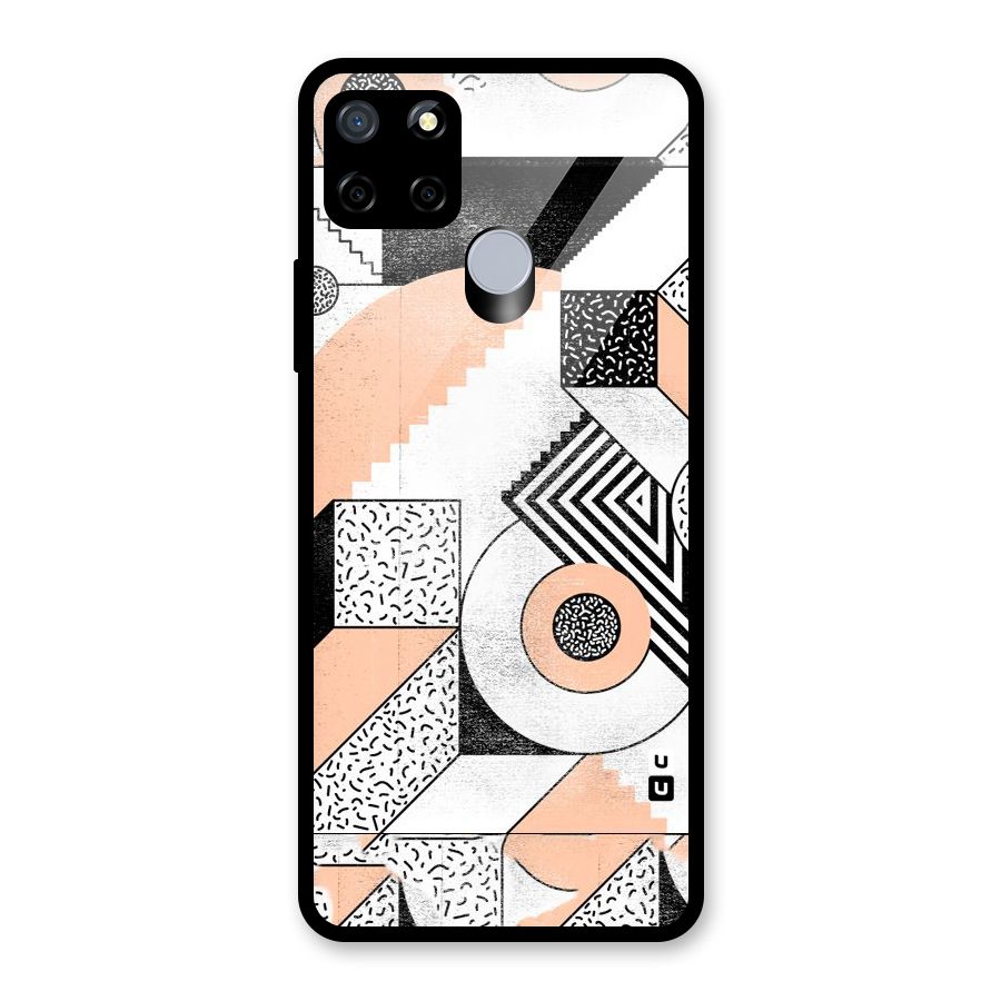 Orange Zig Zag Glass Back Case for Realme C12