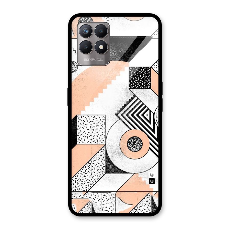 Orange Zig Zag Glass Back Case for Realme Narzo 50