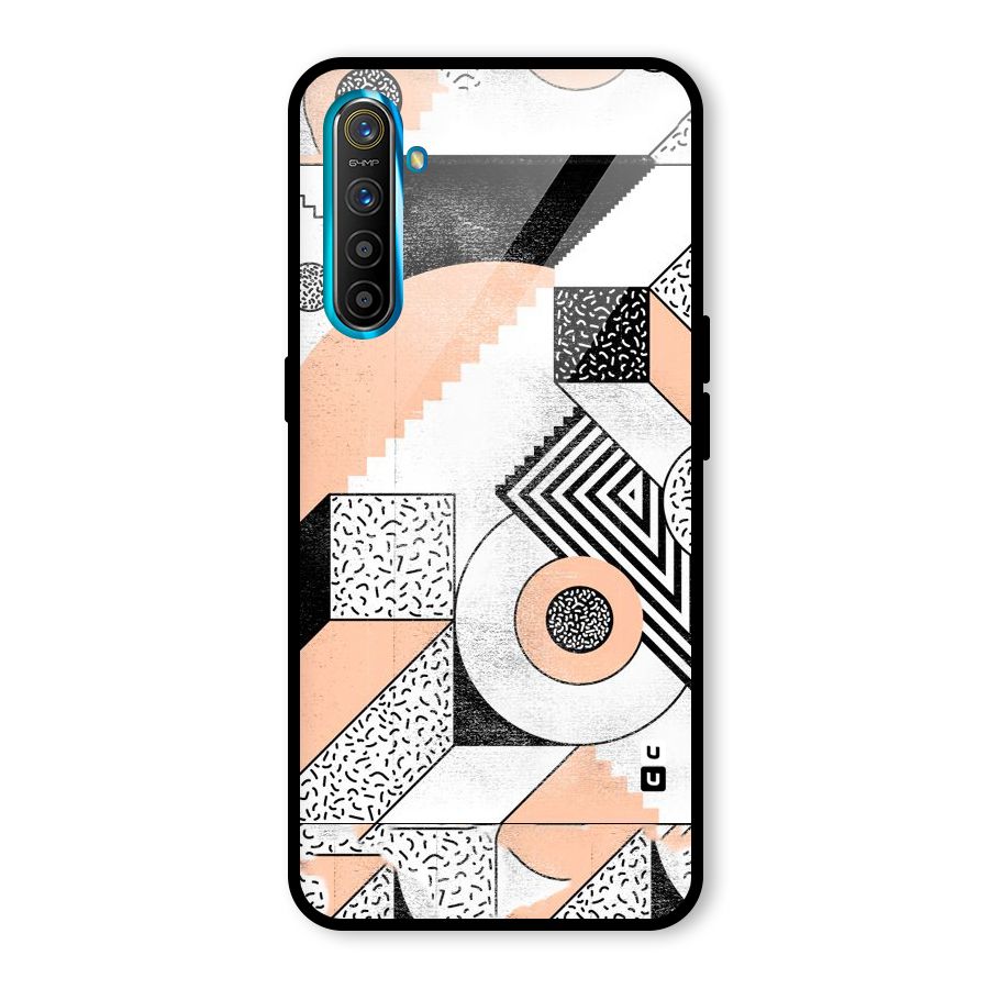 Orange Zig Zag Glass Back Case for Realme X2