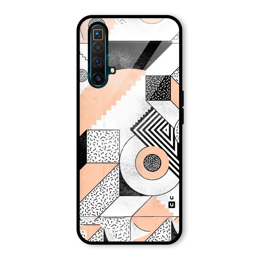Orange Zig Zag Glass Back Case for Realme X3