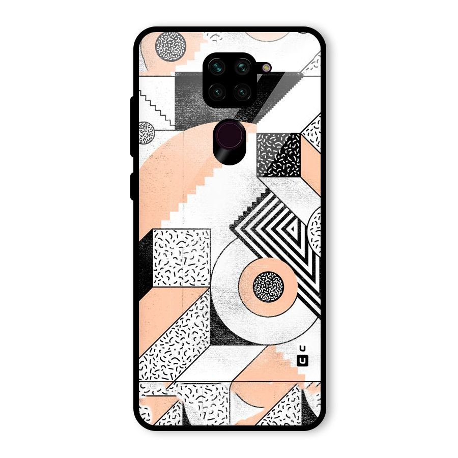 Orange Zig Zag Glass Back Case for Redmi Note 9
