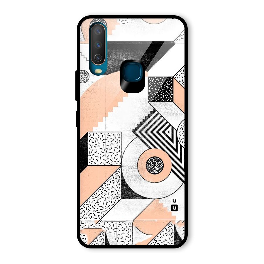 Orange Zig Zag Glass Back Case for Vivo U10