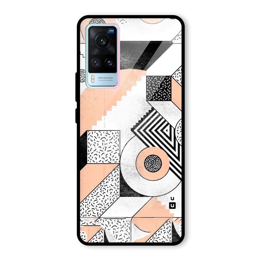 Orange Zig Zag Glass Back Case for Vivo X60