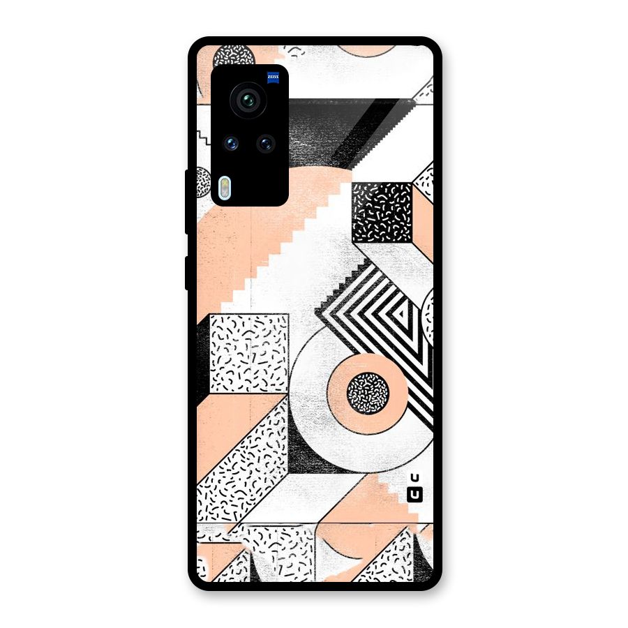 Orange Zig Zag Glass Back Case for Vivo X60 Pro