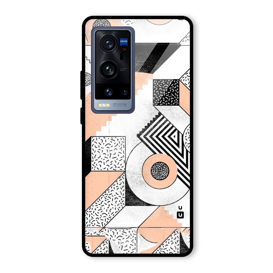 Orange Zig Zag Glass Back Case for Vivo X60 Pro Plus