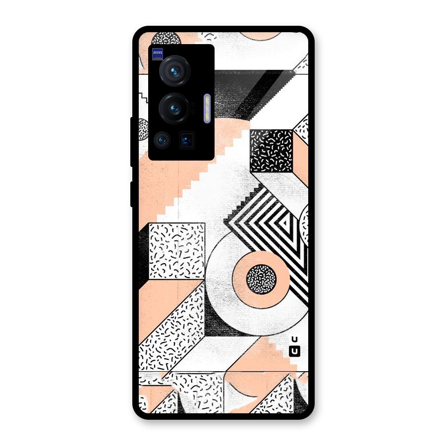 Orange Zig Zag Glass Back Case for Vivo X70 Pro