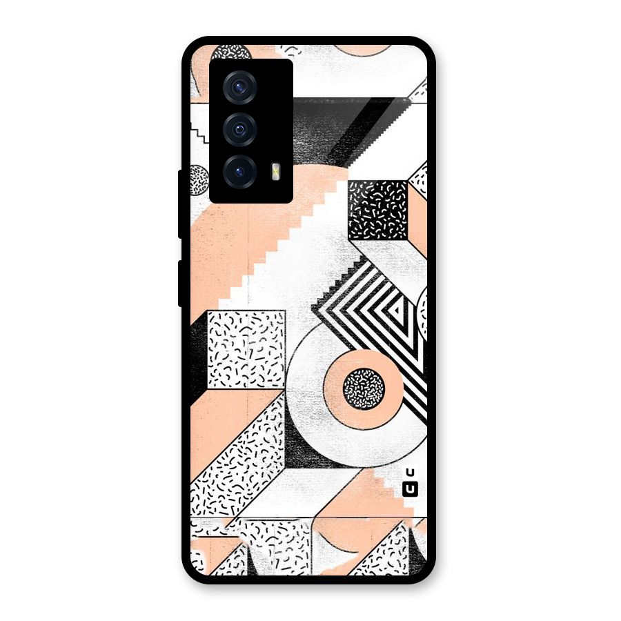 Orange Zig Zag Glass Back Case for Vivo iQOO Z5