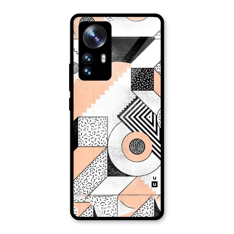 Orange Zig Zag Glass Back Case for Xiaomi 12 Pro