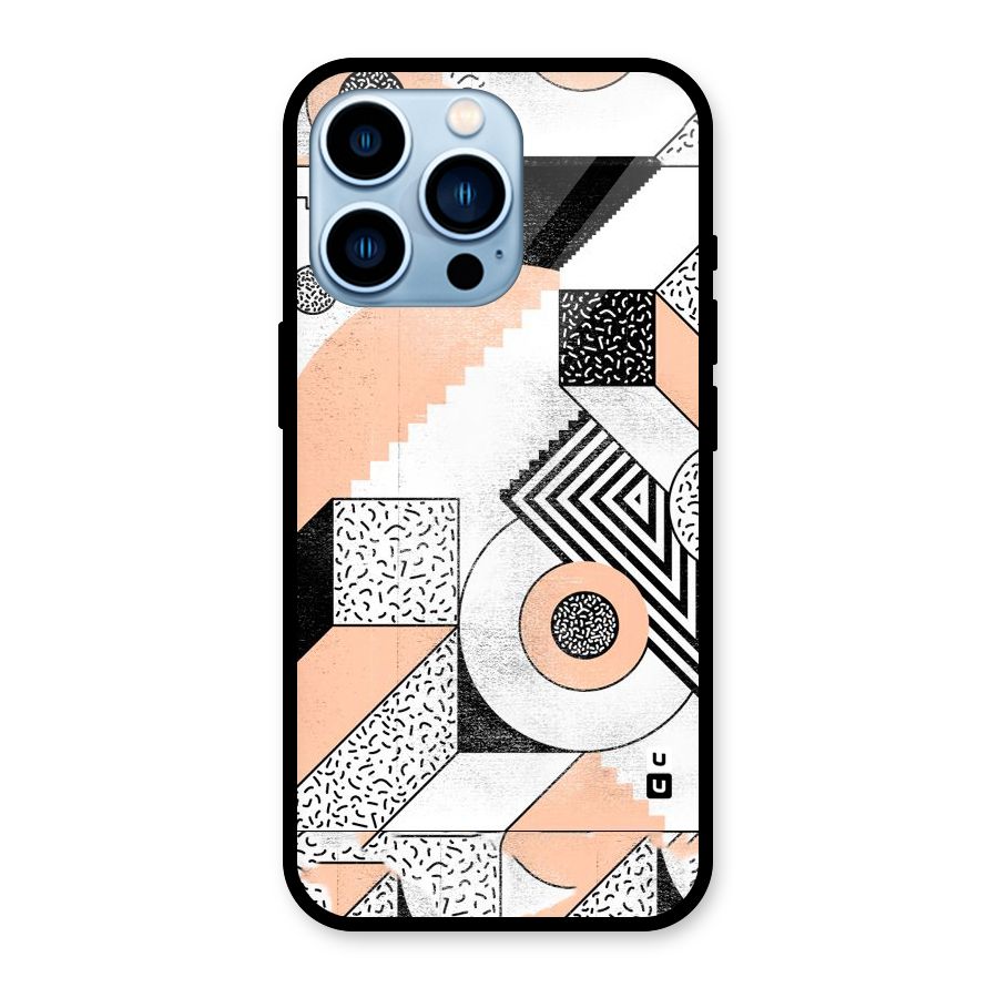 Orange Zig Zag Glass Back Case for iPhone 13 Pro