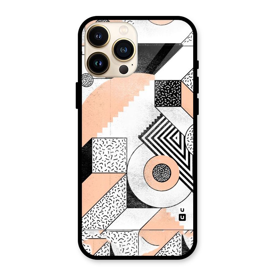 Orange Zig Zag Glass Back Case for iPhone 13 Pro Max
