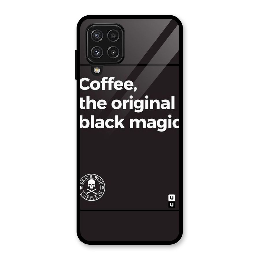 Original Black Magic Glass Back Case for Galaxy A22 4G