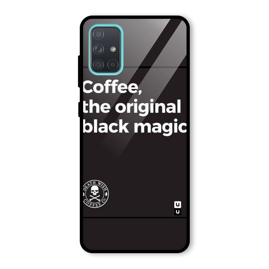 Original Black Magic Glass Back Case for Galaxy A71