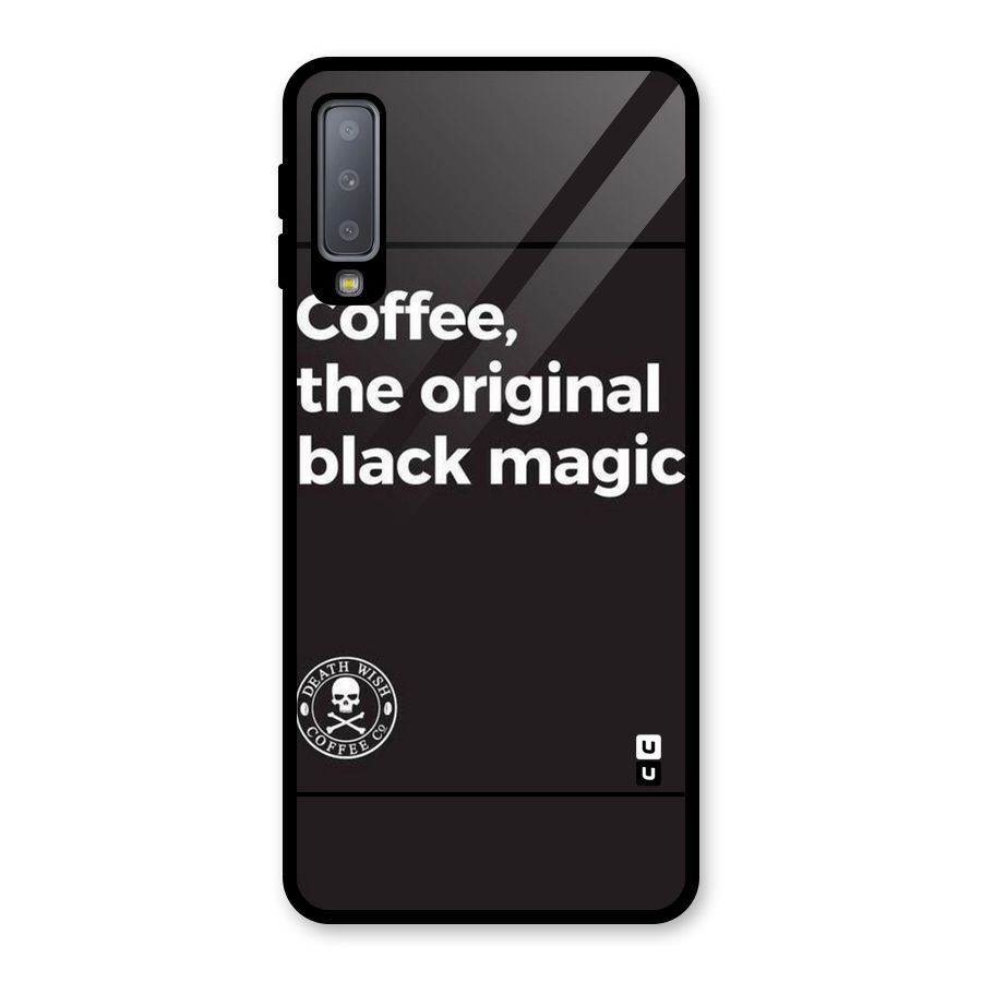 Original Black Magic Glass Back Case for Galaxy A7 (2018)
