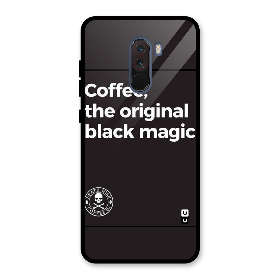 Original Black Magic Glass Back Case for Poco F1