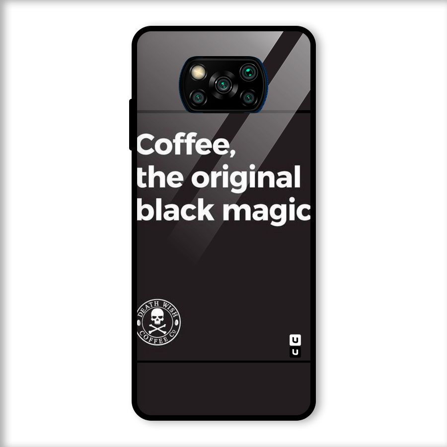 Original Black Magic Glass Back Case for Poco X3