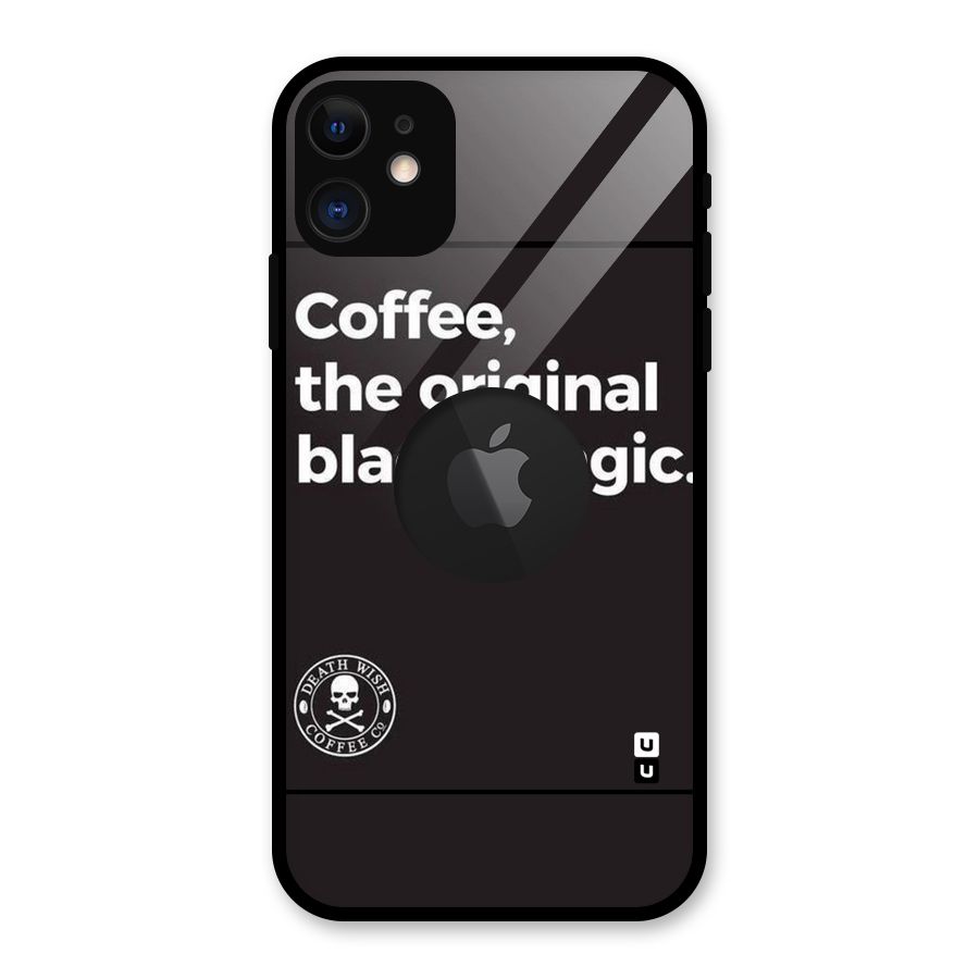 Original Black Magic Glass Back Case for iPhone 11 Logo Cut