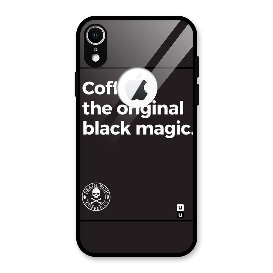 Original Black Magic Glass Back Case for iPhone XR Logo Cut