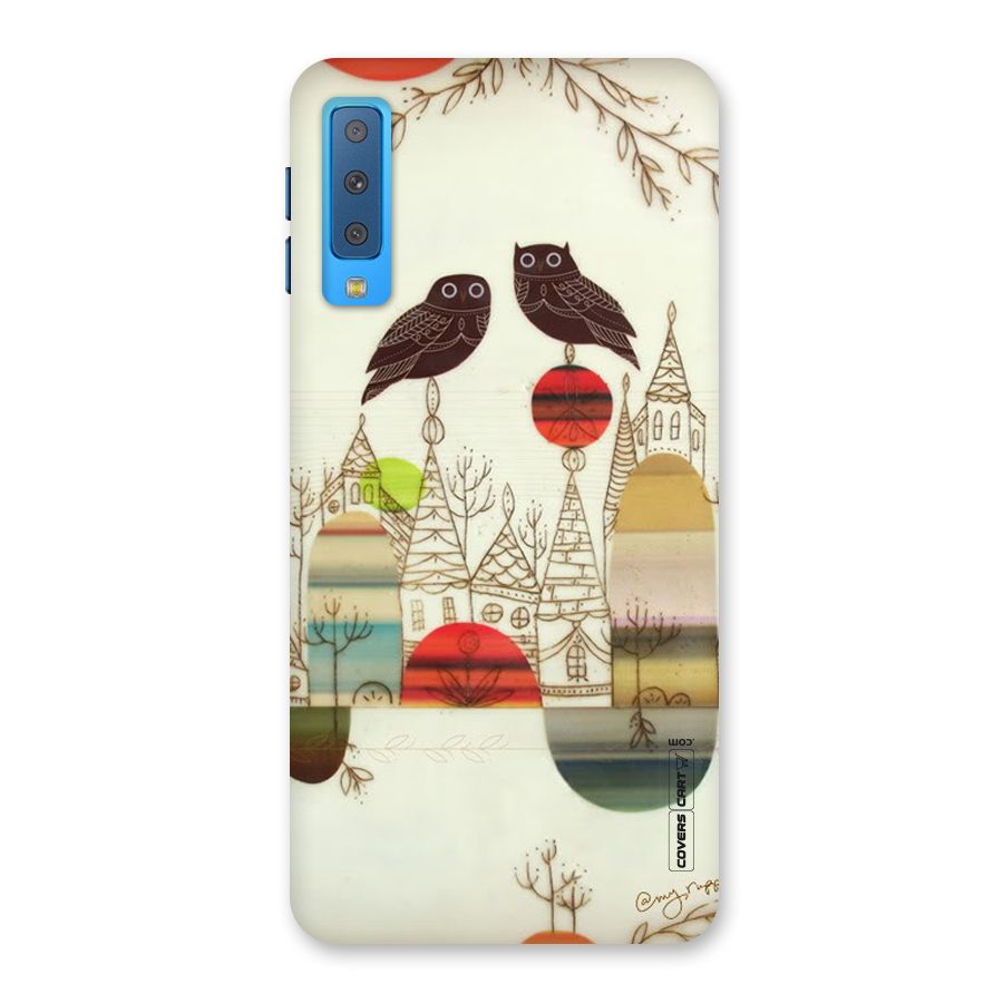 Owl Art Back Case for Galaxy A7 (2018)