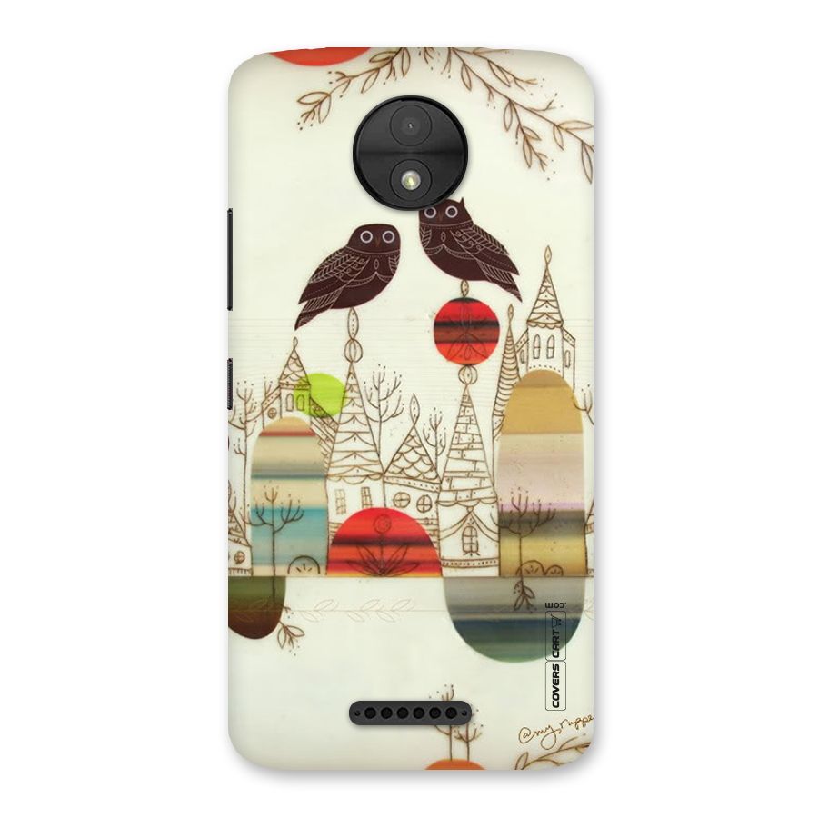 Owl Art Back Case for Moto C